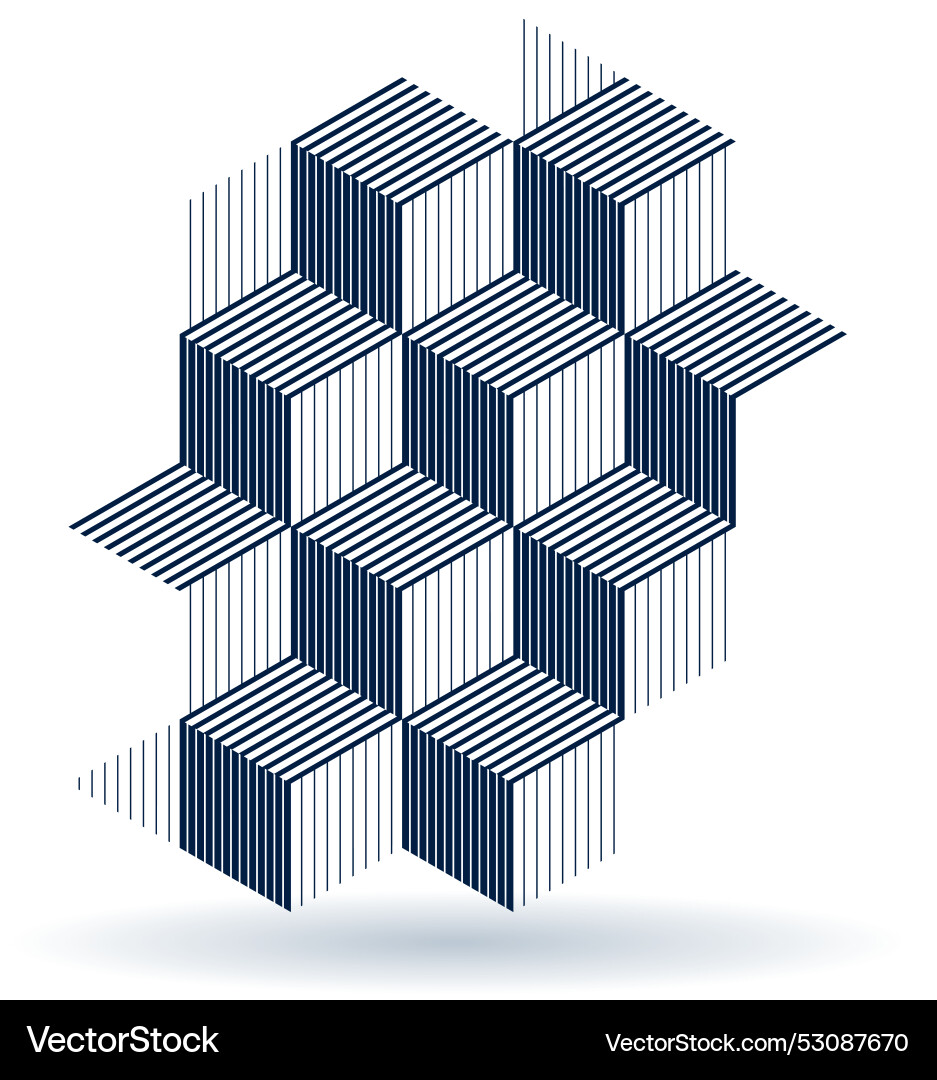 Abstract geometric background created with 3d Vector Image