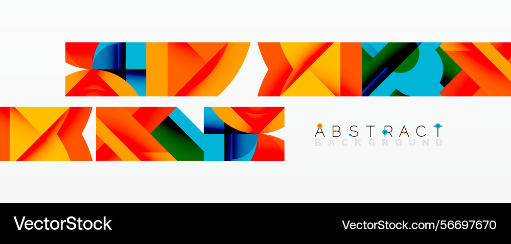 Bright colorful lines create abstract shapes Vector Image