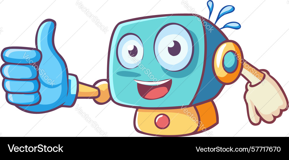 Friendly ghost character with thumbs up gesture Vector Image