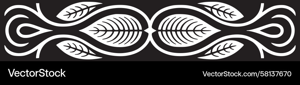 Leaf Border Pattern Vector Image