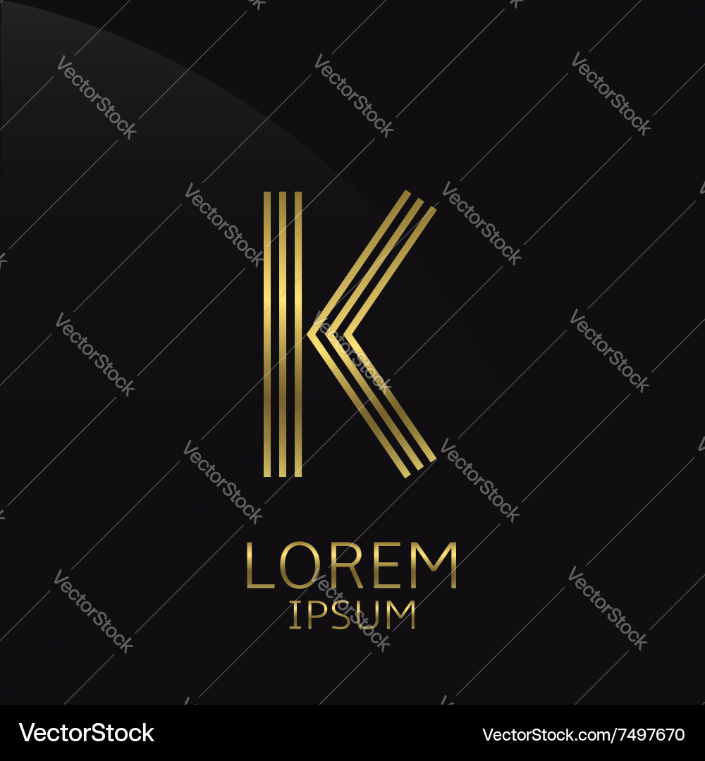 Letter k logo Royalty Free Vector Image - VectorStock