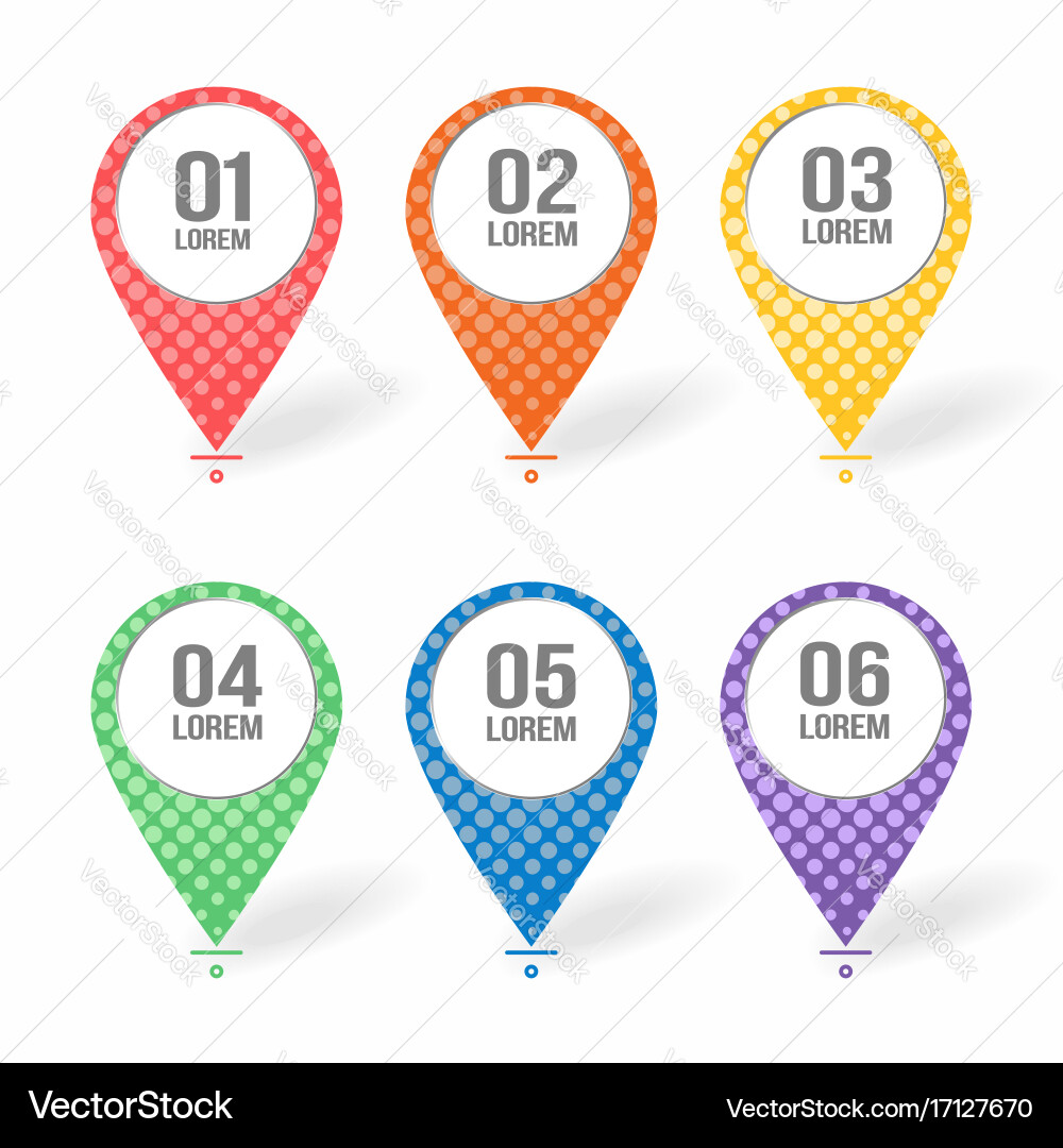 Map Pointer Icons - Location Markers vector image