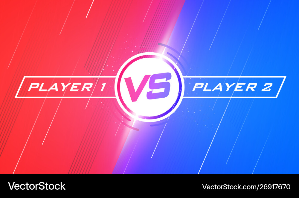 Versus screen design flat modern battle template Vector Image