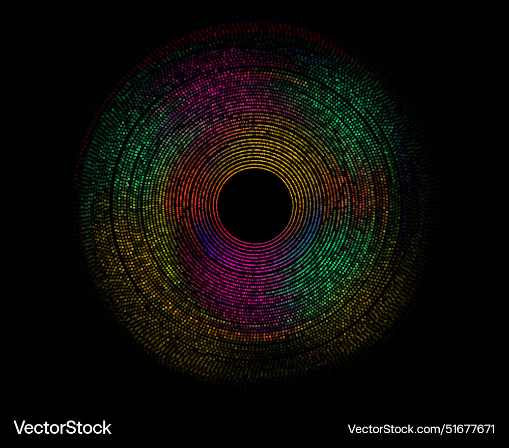 Abstract writhing circle lines of different Vector Image