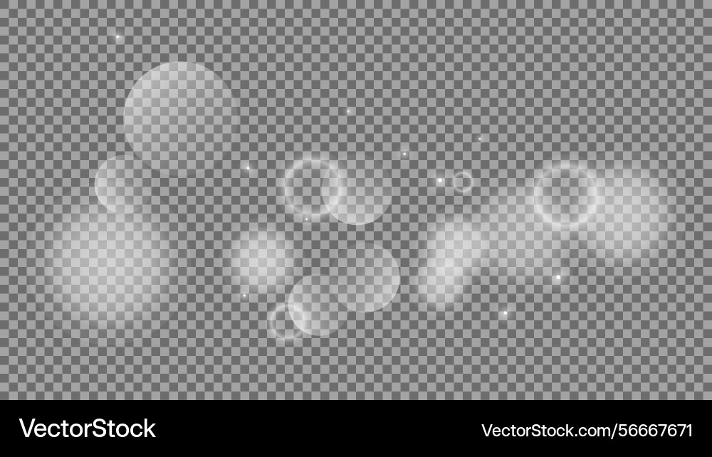 Bokeh circles on transparent background Bokeh circles on transparent background vector image