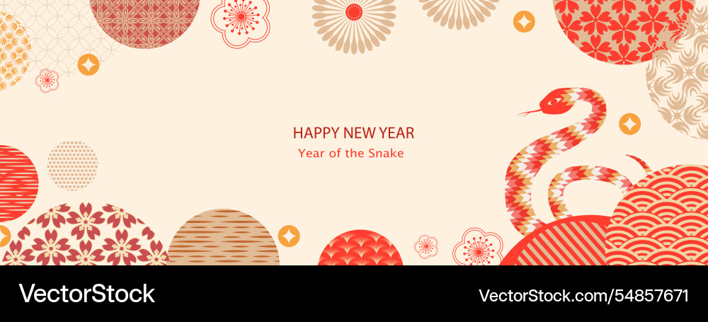 Chinese new year 2025 of the snake zodiac Chinese new year 2025 of the snake zodiac vector image