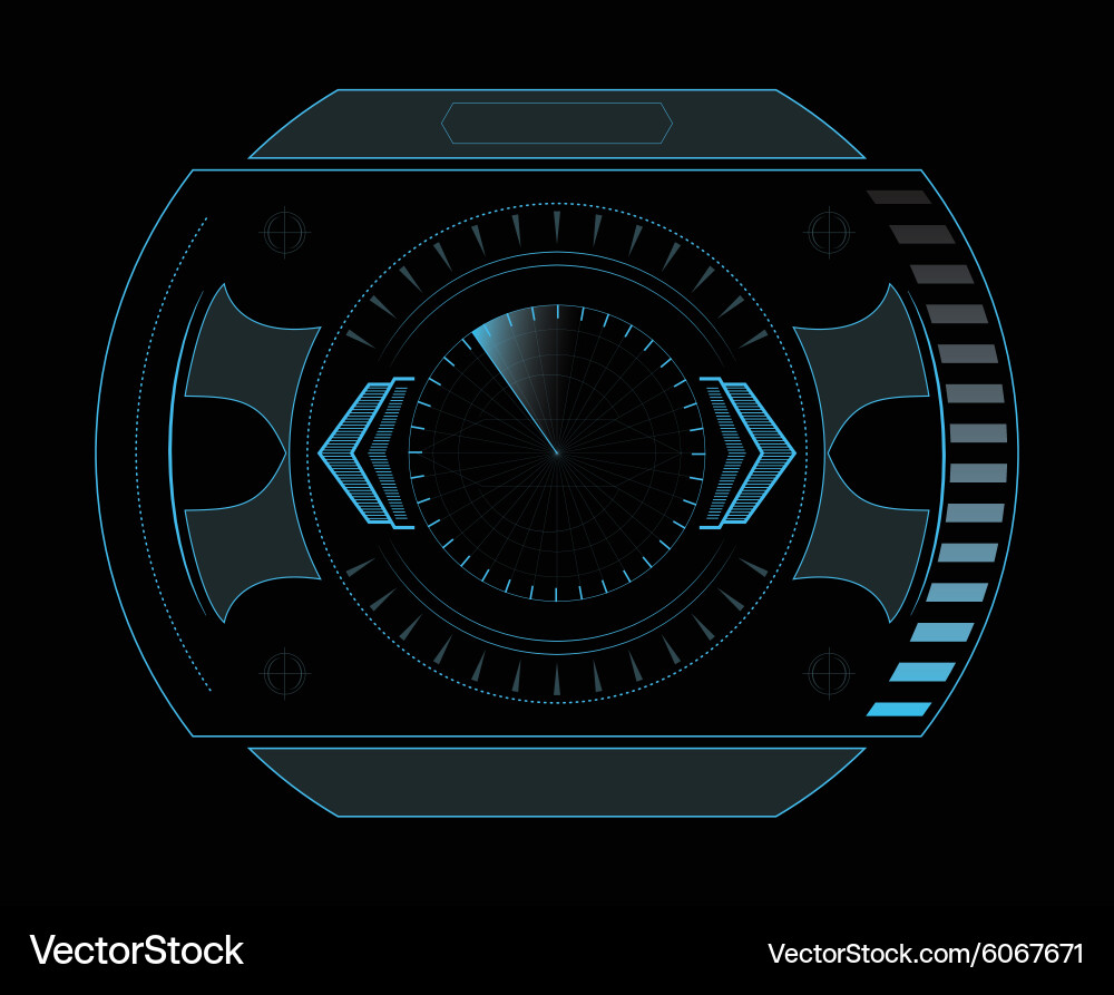 Digital Interface Display vector image