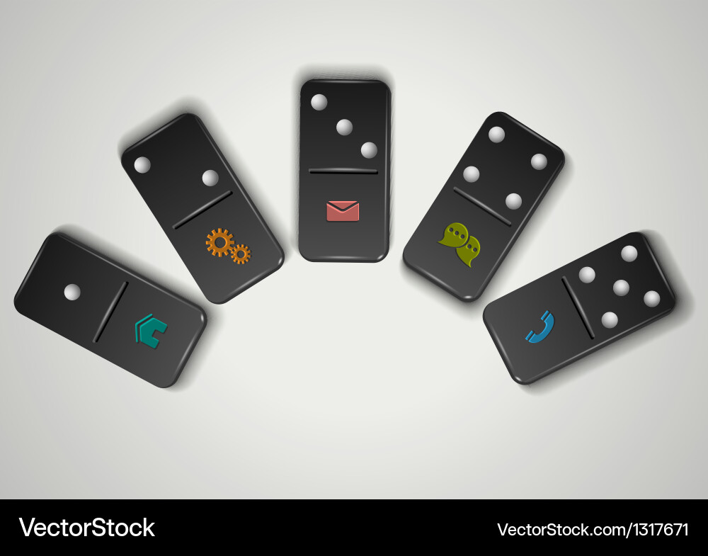 Stylized Domino Pattern Web Element vector image