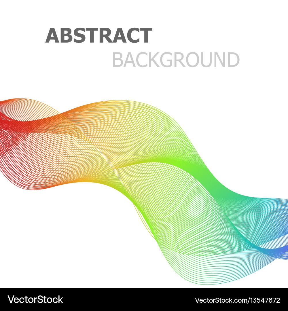 Abstract Colorful Wave Background Vector Image