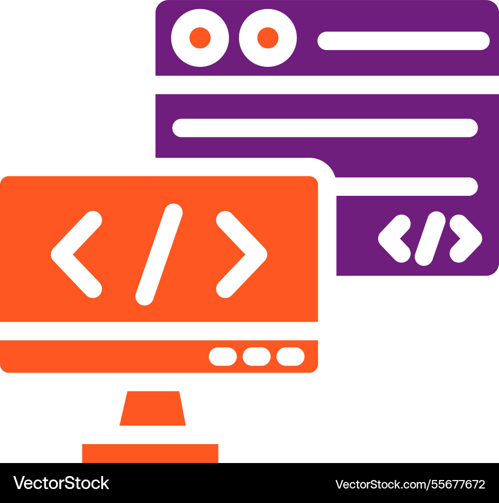Backend icon design vector image