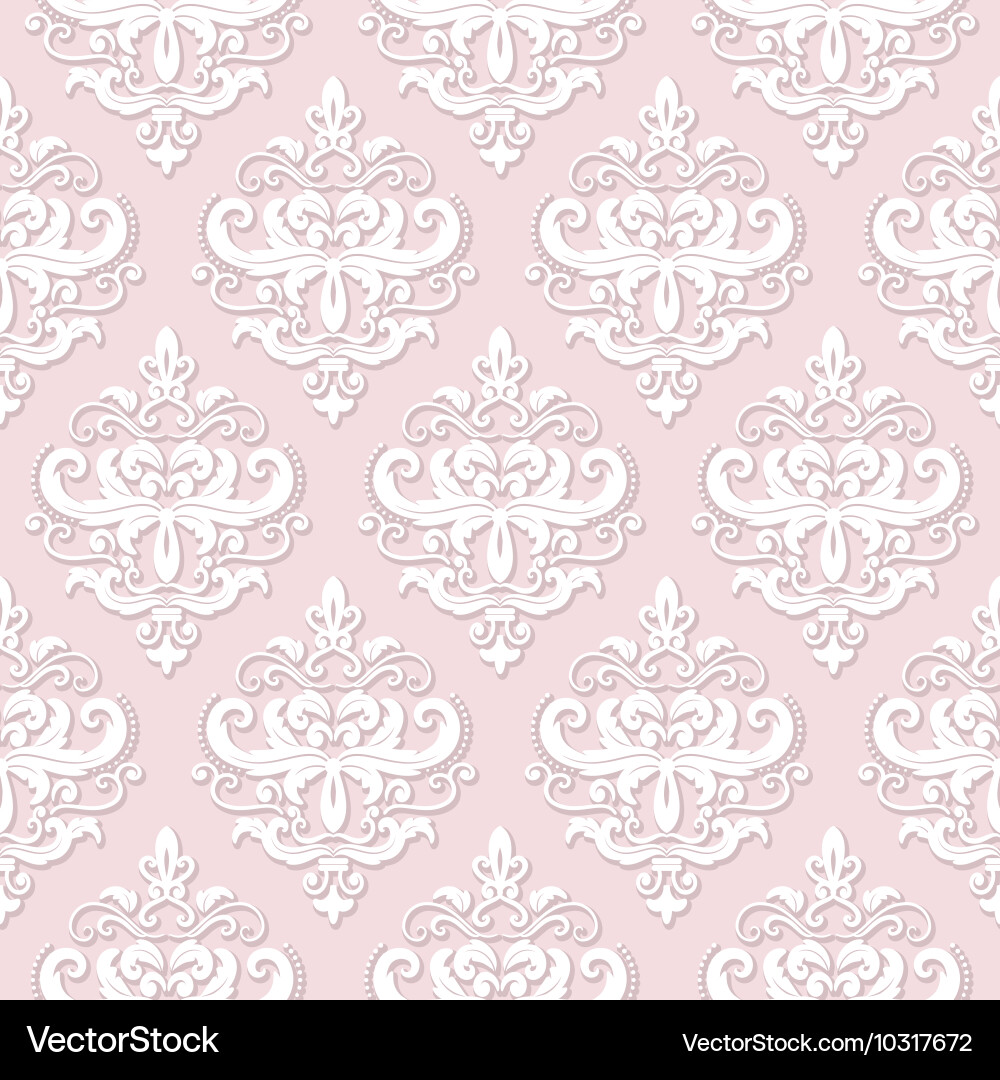 Damask seamless pattern background vector image