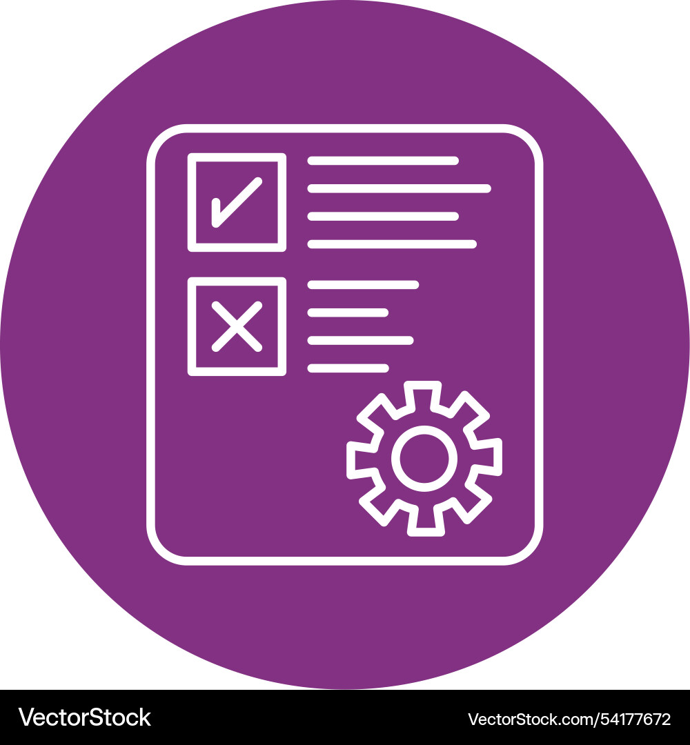 Document line circle icon Vector Image