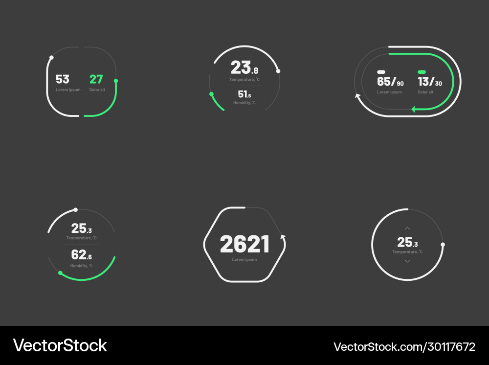 Indicator & Dashboard UI Kit vector image