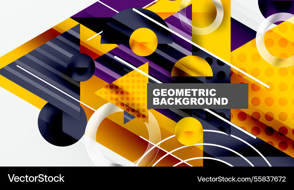 Modern abstract design with overlapping Vector Image