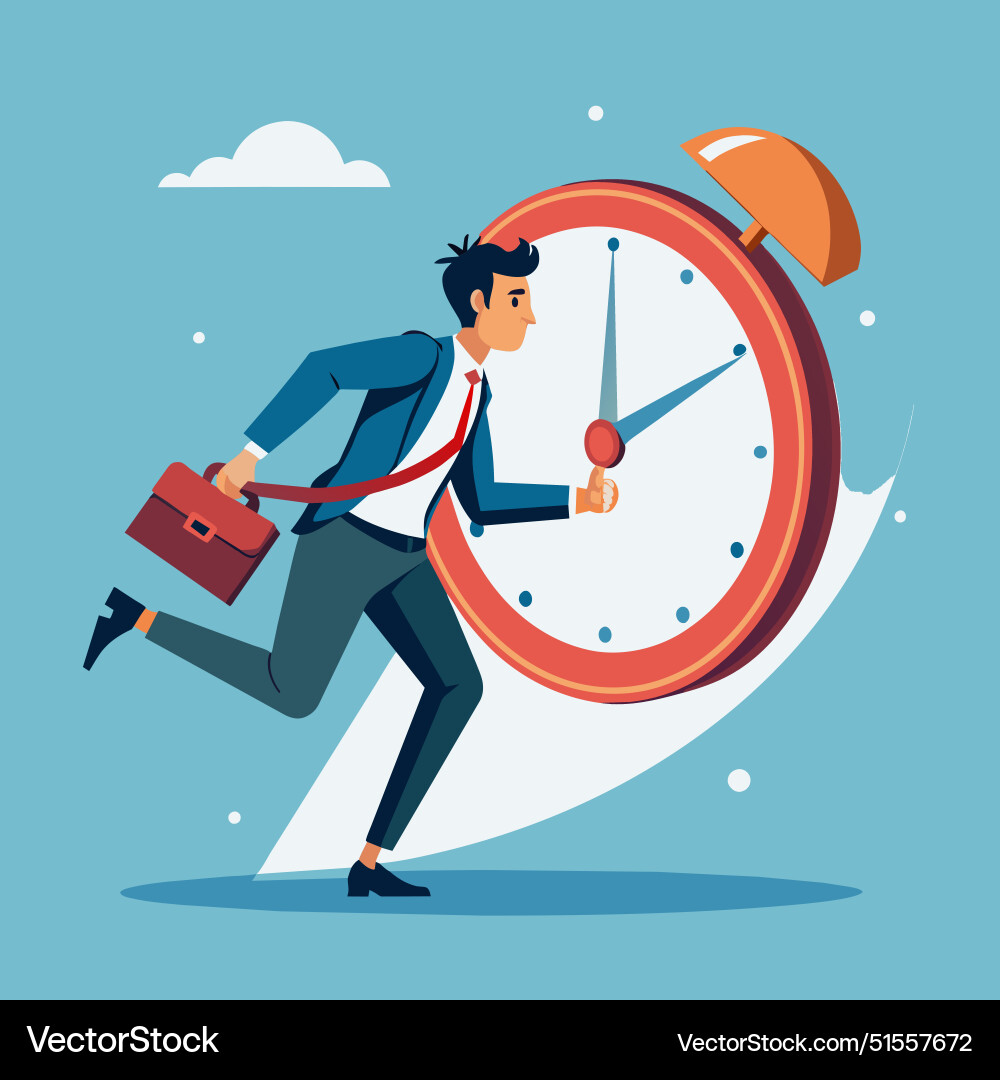 Run out of time work deadline countdown Run out of time work deadline countdown vector image