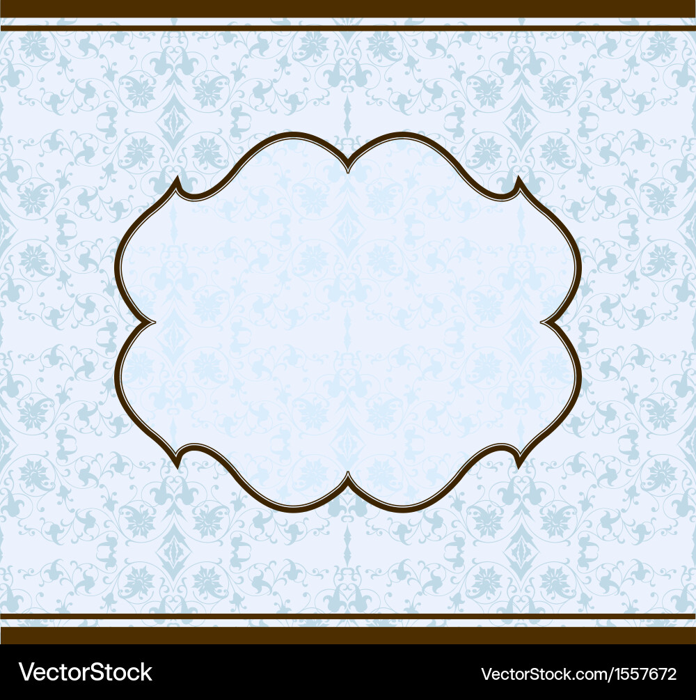 Seamless background pattern and frame vector image