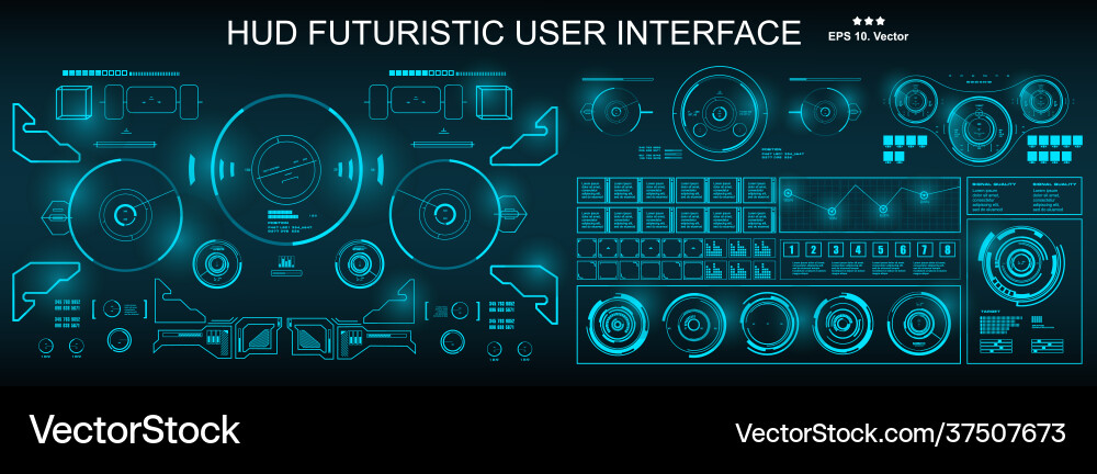 Hud futuristic green user interface dashboard Hud futuristic green user interface dashboard vector image