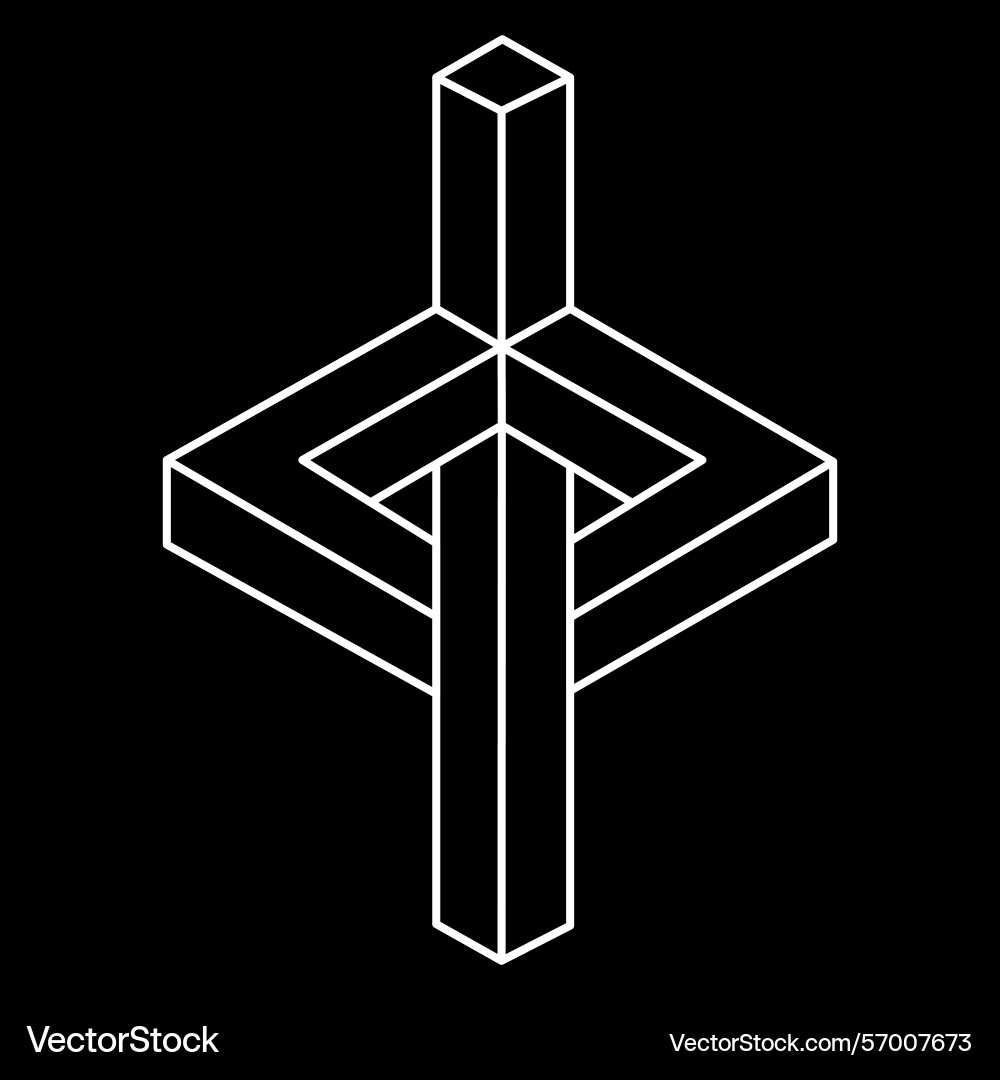 Impossible shape web design element optical Impossible shape web design element optical vector image