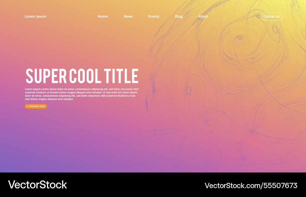 Landing page abstract design with sphere element Landing page abstract design with sphere element vector image