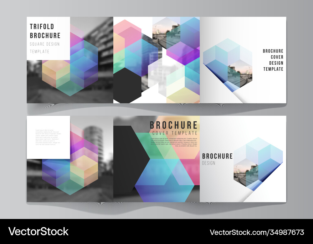 Layout square format covers design Vector Image