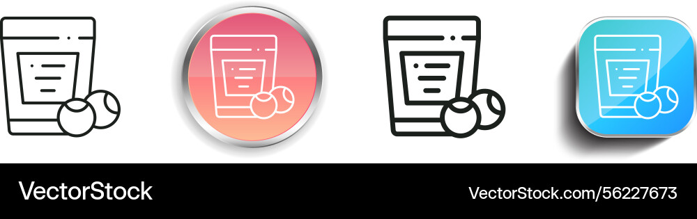 Lupin icon thin linear regular and button style Vector Image
