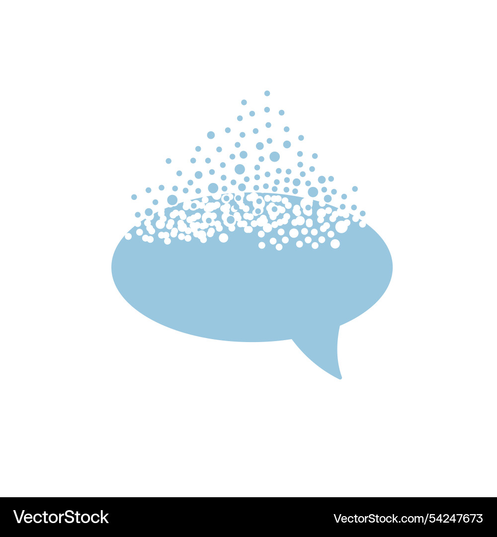 Message bubbles with effect of destruction vector image