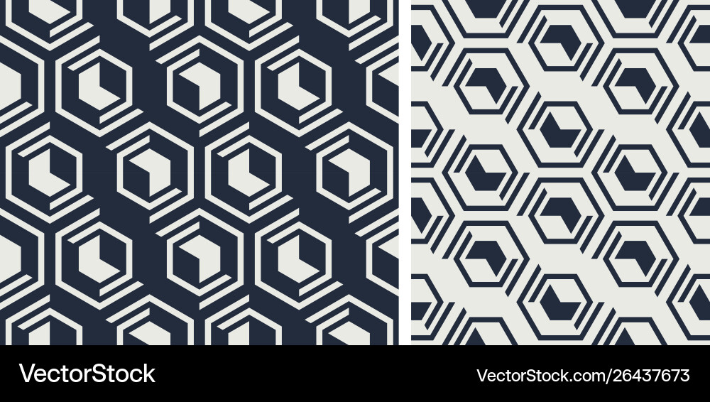Set seamless patterns abstract geometric Set seamless patterns abstract geometric vector image