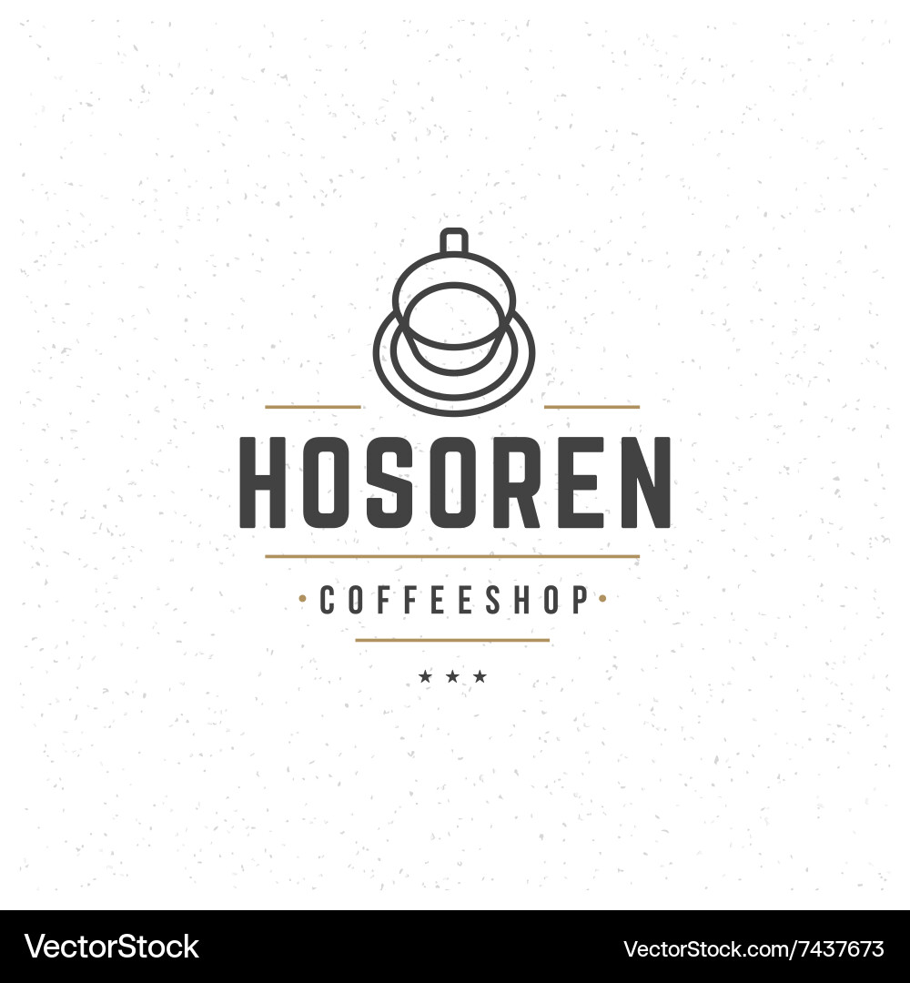 Vintage Coffee Logo Element Vector Image