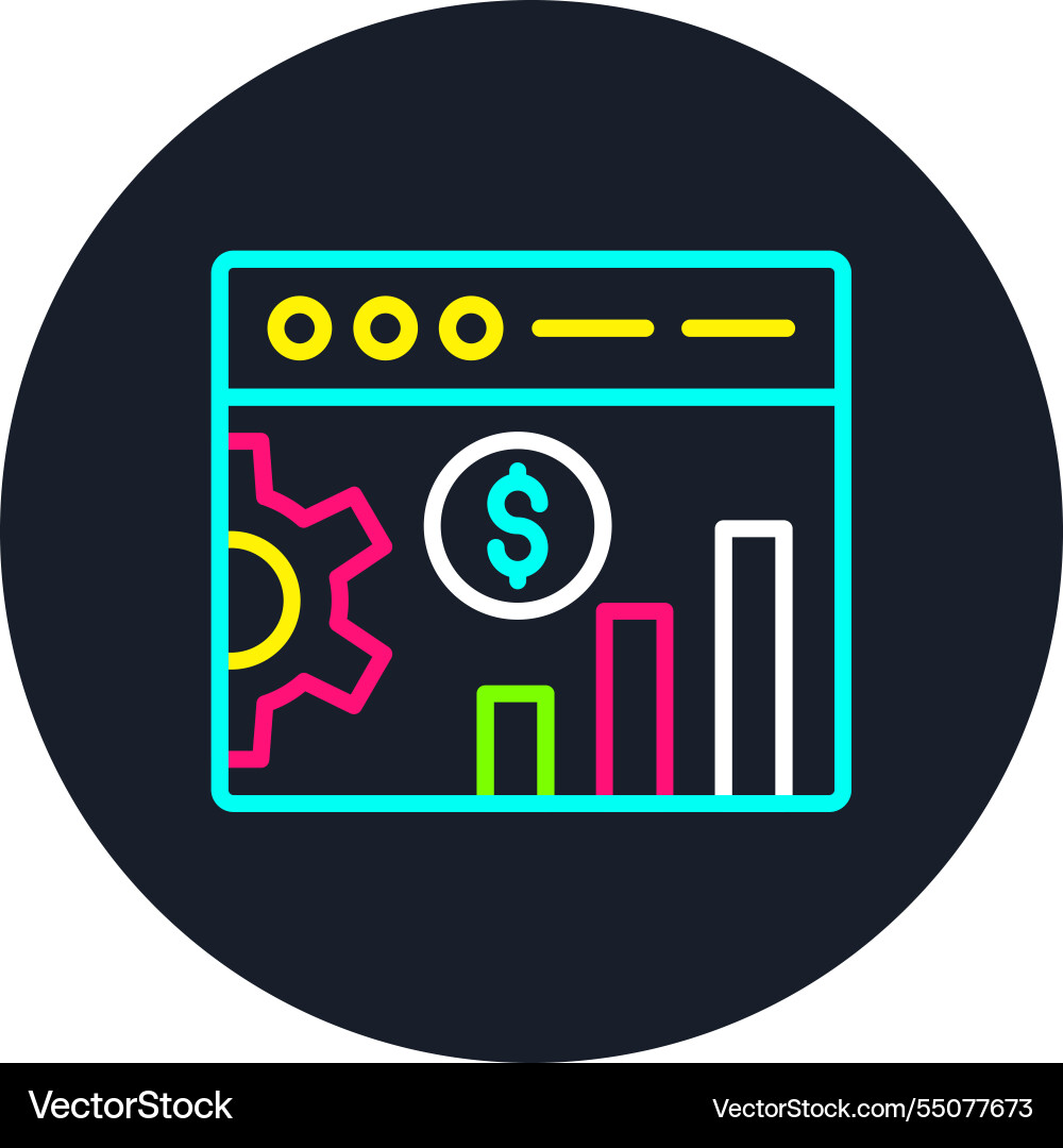 Web line multi color icon Vector Image