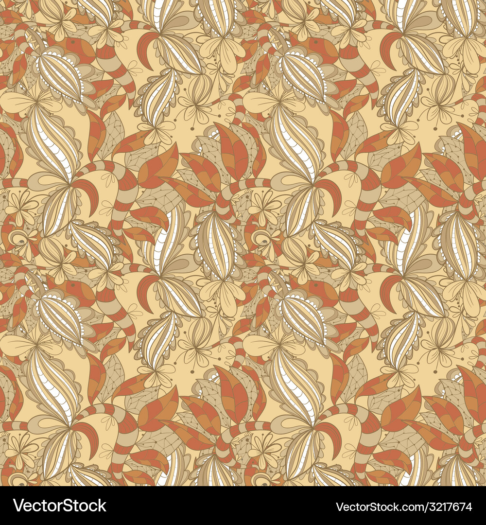 Abstract flowers seamless texture – Royalty-Free Vector | VectorStock
