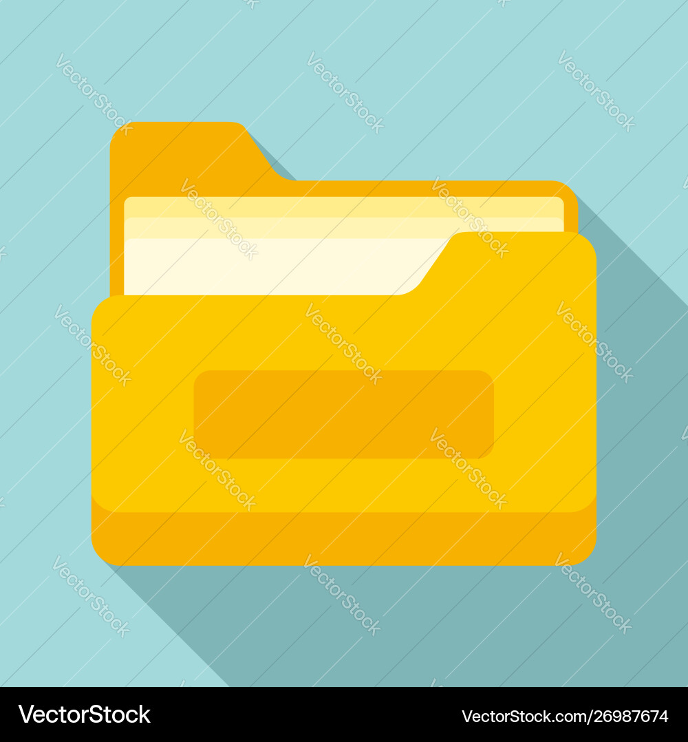 Archive file folder icon flat style Archive file folder icon flat style vector image