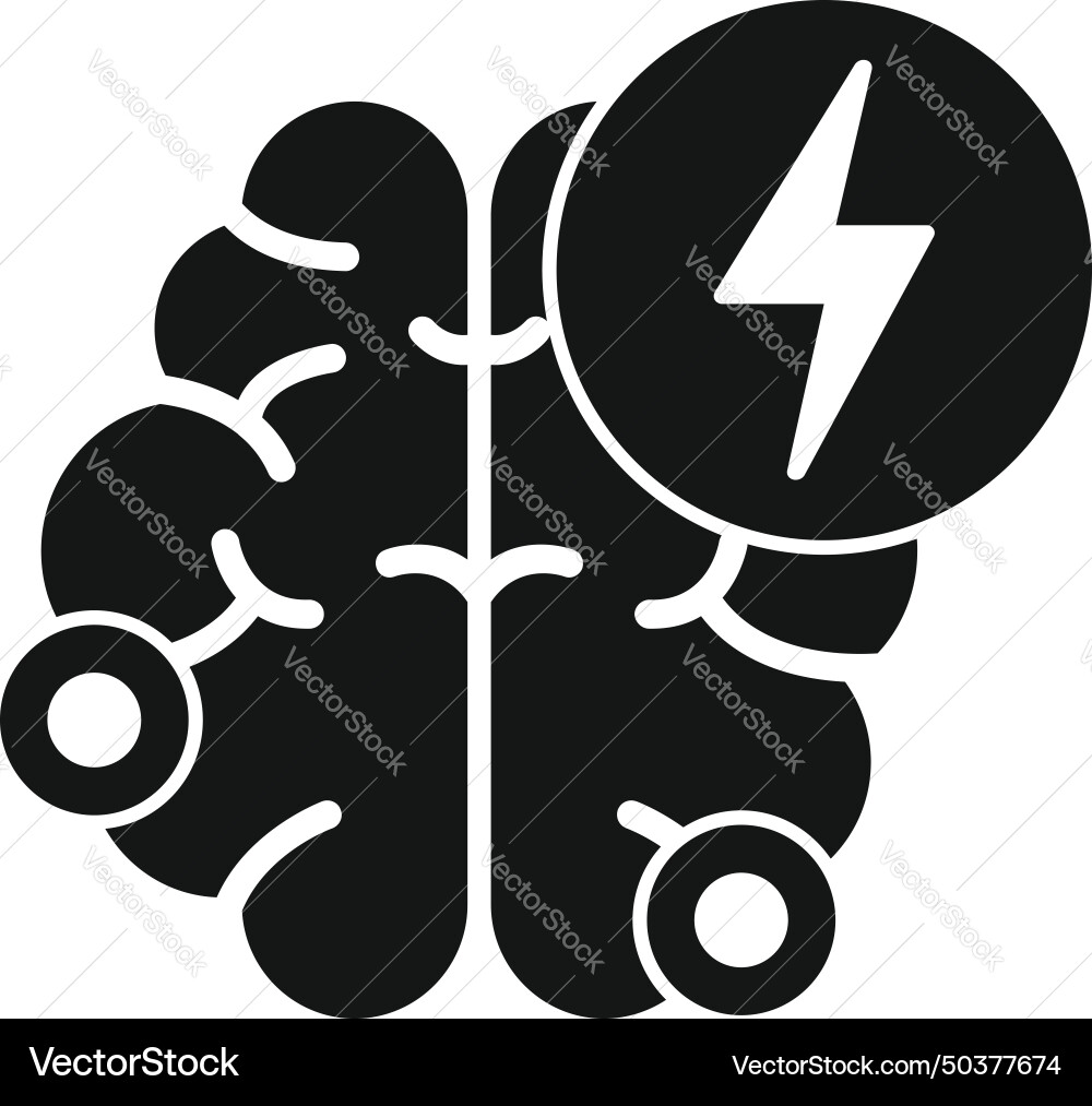 Brain memory part icon simple work lost Brain memory part icon simple work lost vector image