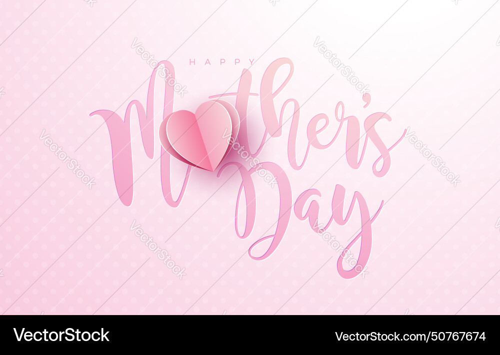 Happy Mothers Day Banner oder Postkarte mit Papier Happy Mothers Day Banner oder Postkarte mit Papier vektorbild