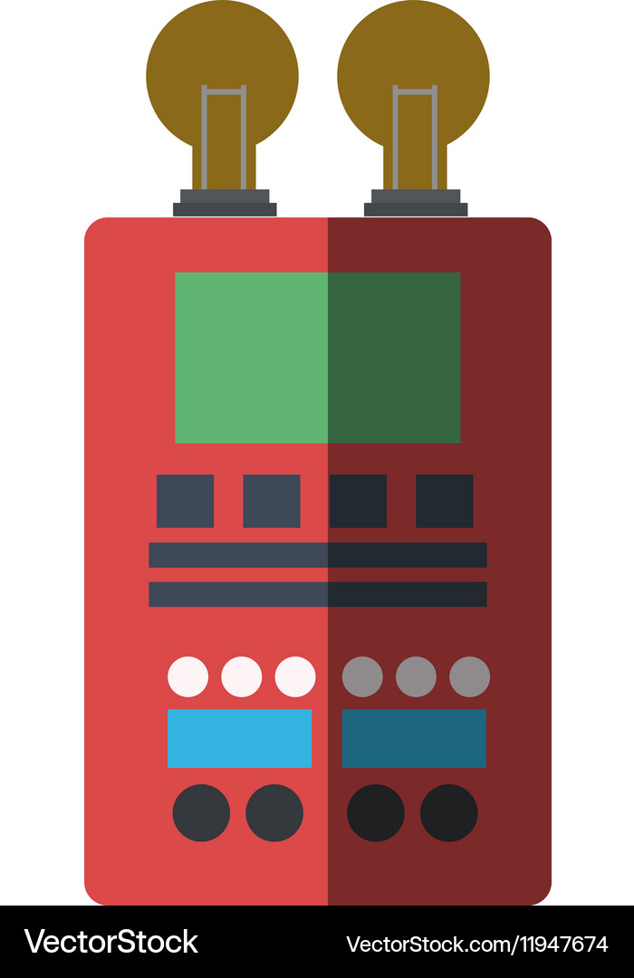 Isolated robot with light bulb design Vector Image