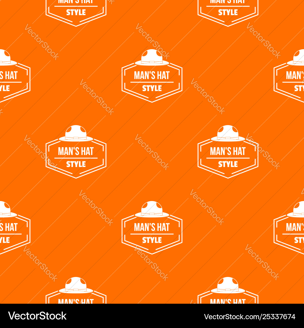 Man hat pattern orange Man hat pattern orange vector image