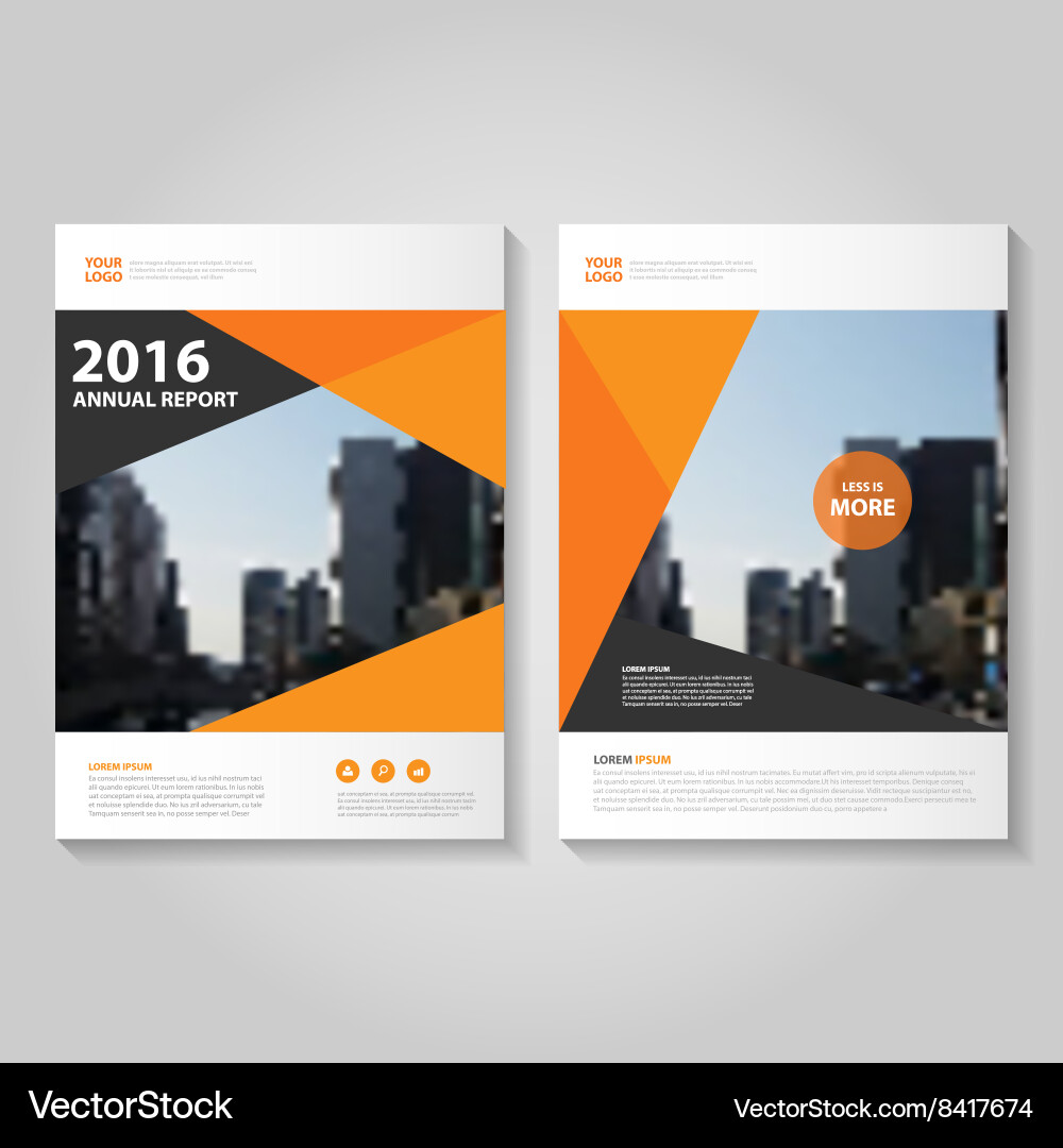 Modern Polygon Report Template Vector Image