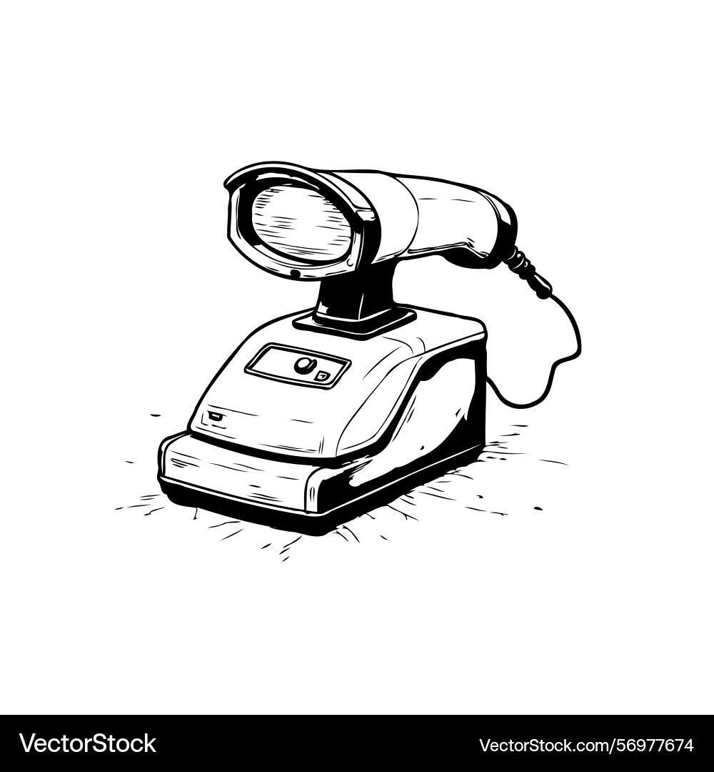 Stylized rendering of modern scanning apparatus Vector Image