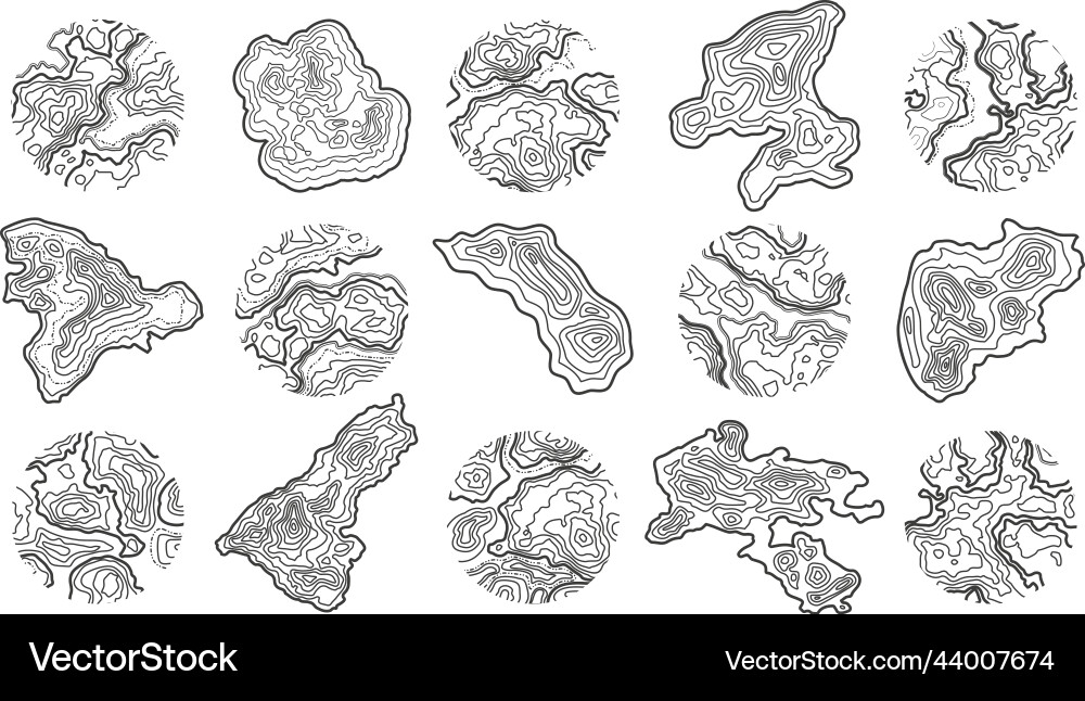 Topographic Contour Map Texture vector image