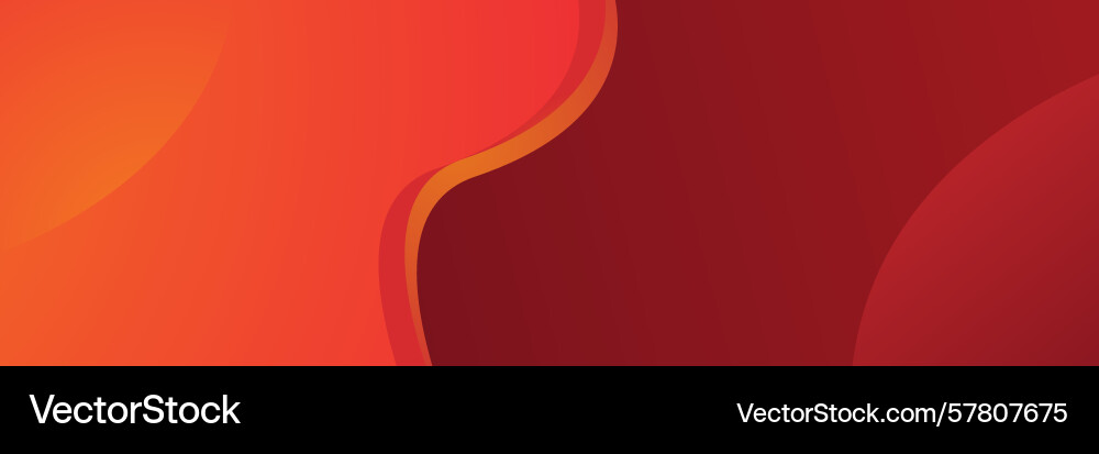 Abstract red orange wave gradient background vector image