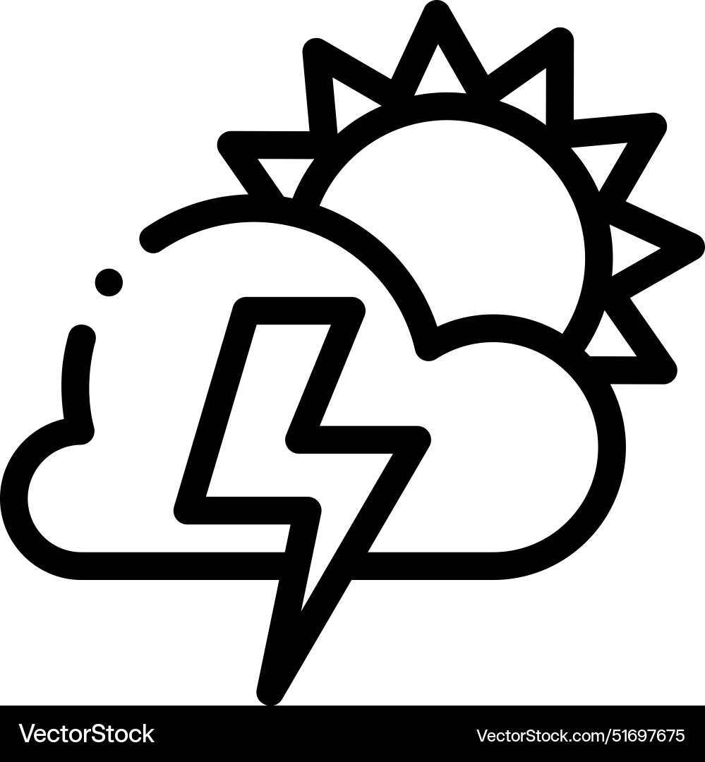Bolt icon thin linear style design isolated Bolt icon thin linear style design isolated vector image