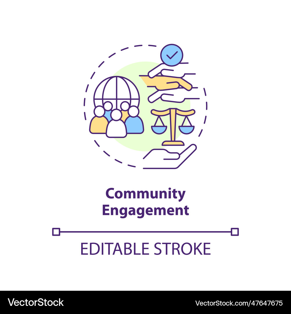 Community engagement concept icon Royalty Free Vector Image