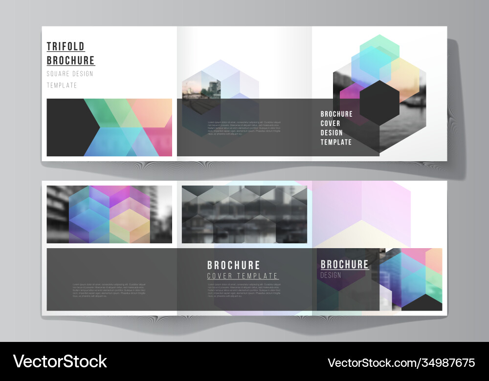 Layout square format covers design Vector Image