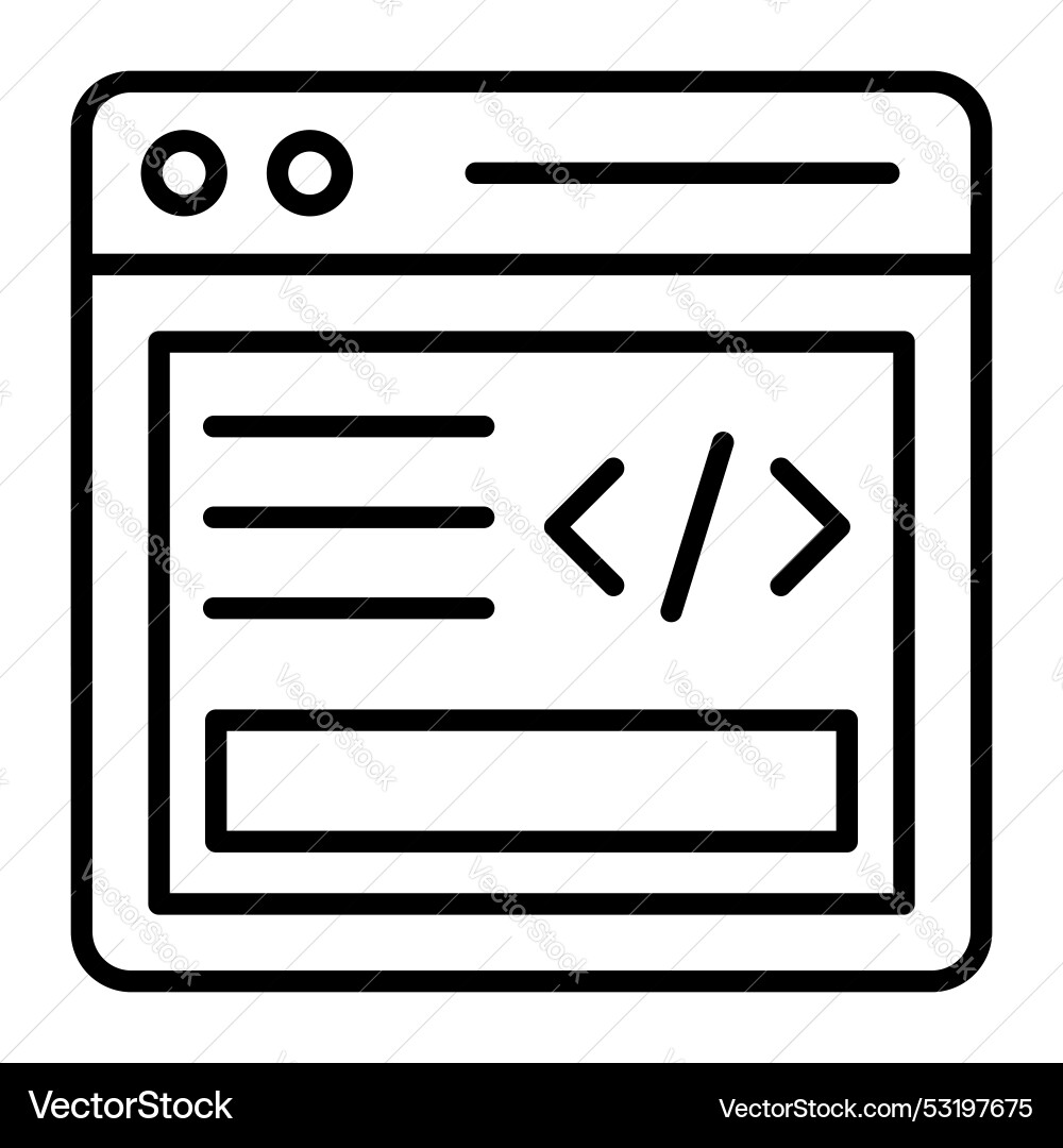 Programming language code development icon vector image
