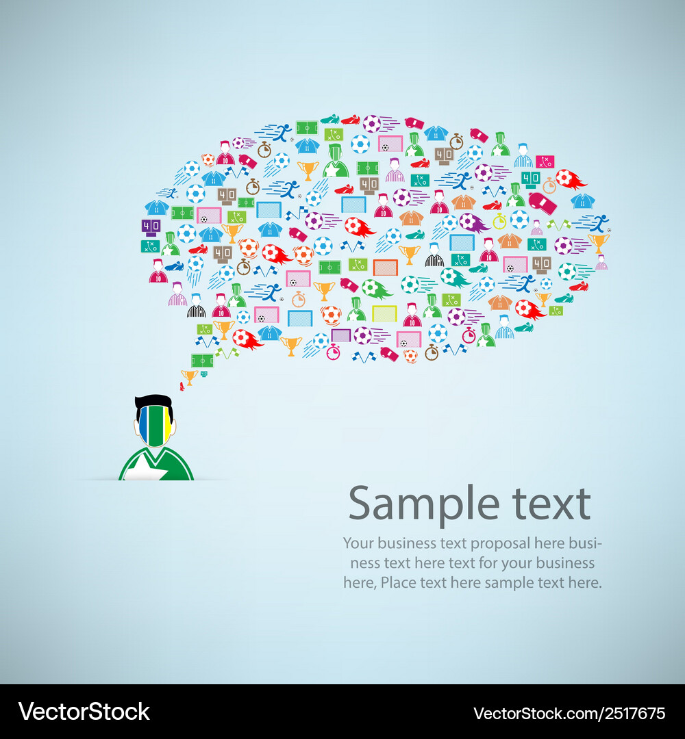 Template design user idea with soccer icon Vector Image