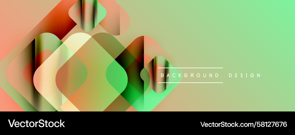 Abstract Geometric Overlap - Gradient Background Vector Image