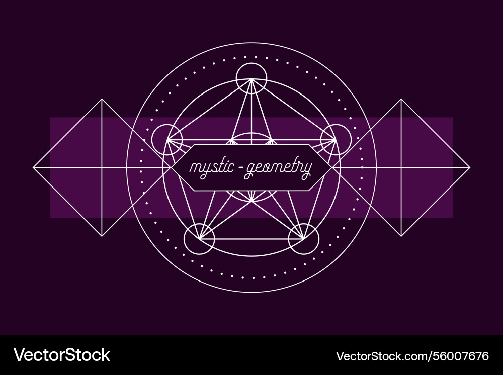 Magic linear geometry sign print template Magic linear geometry sign print template vector image