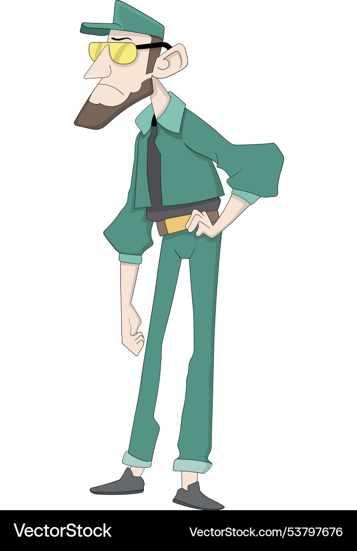 Man is waiting for package delivery to customer Vector Image