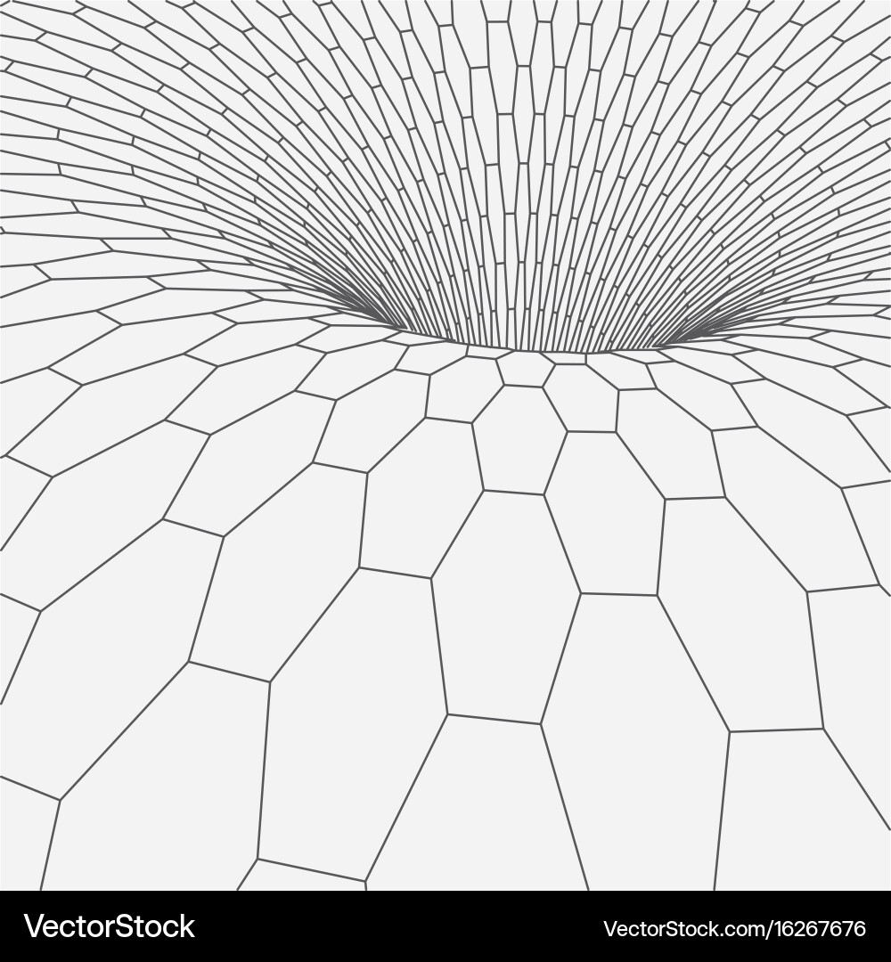 Wireframe torus with connected lines and dots vector image
