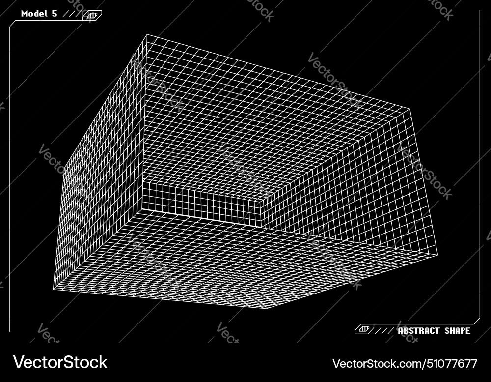 Abstract 3d wireframe shape or basic element Abstract 3d wireframe shape or basic element vector image