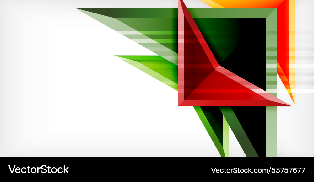 Abstract background color triangles and arrows Vector Image